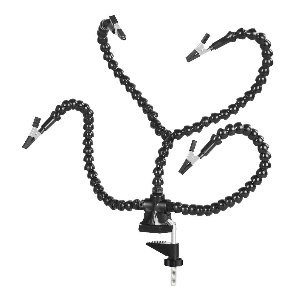 

Four-Jaw Soldering Station with Flexible Arm and PCB Holder for Multifunctional Welding and Model Repair.