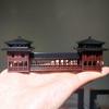 1pcs Mini Promenade Bridge Chinese Ancient Architecture Landscaping Ornament Desktop Decoration Models of Micro-landscaping