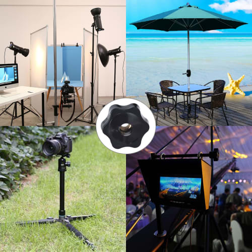 WUDQIJI Set of 12 Female Threaded Star Knob Nuts, Clamping Handles, M5 Female Thread, 25mm Head, Threaded Knob Clamping Nuts, Star-Shaped Hand Knob, T