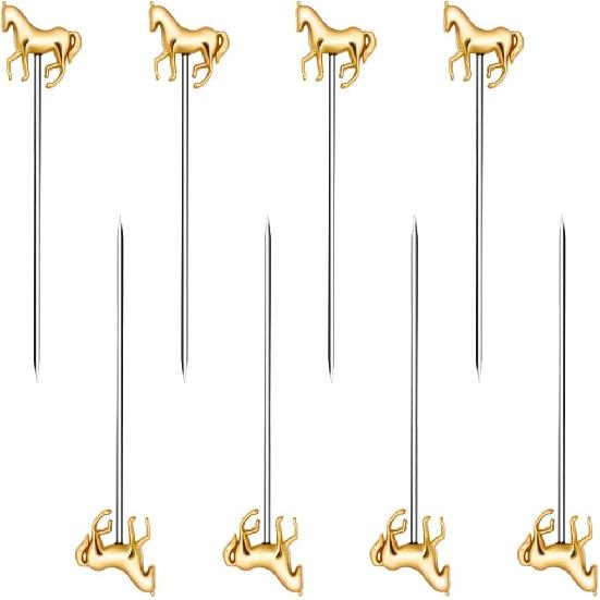 Horse Cocktail Reble Picks Martini Toothpicks Metal Toothpicks Fancy Toothpicks for Appetizers 8 Pieces