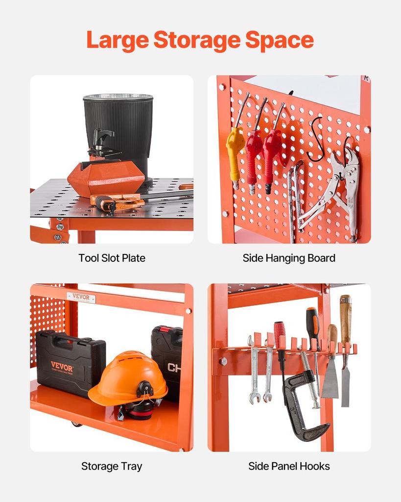 Welding Table 40"x24" Welding Workbench with 800LBS Static Weight Capacity