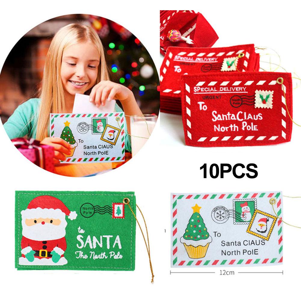 High Quality Christmas Envelopes Pack of 10 with Hanging Rope for Cards