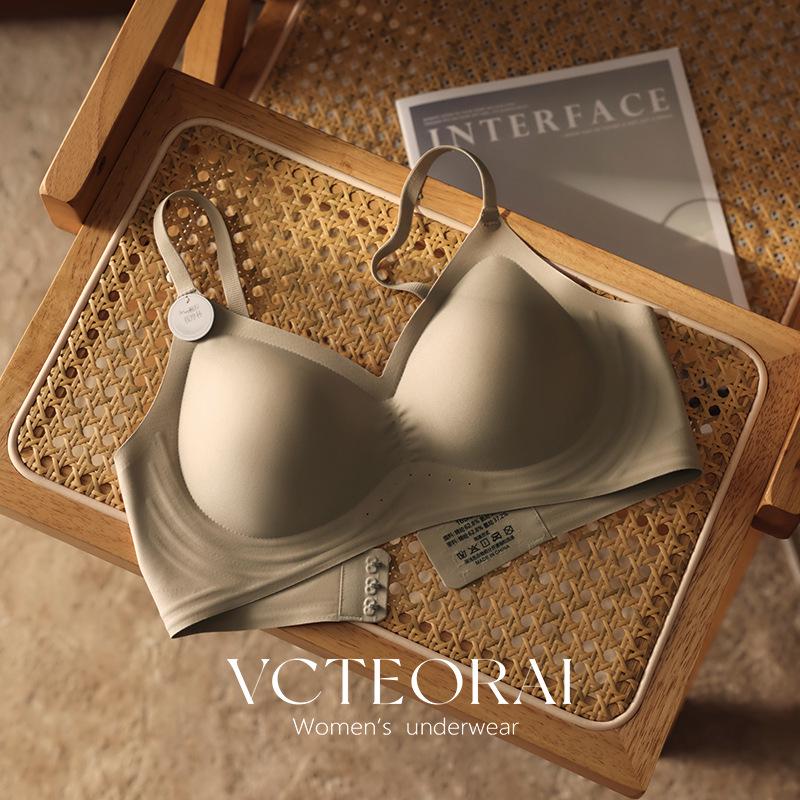VCTEORAI Women s Floral Ruffle Push-Up Seamless Bra: Comfortable, Breathable, and Invisible with Beautiful Back Design. XL