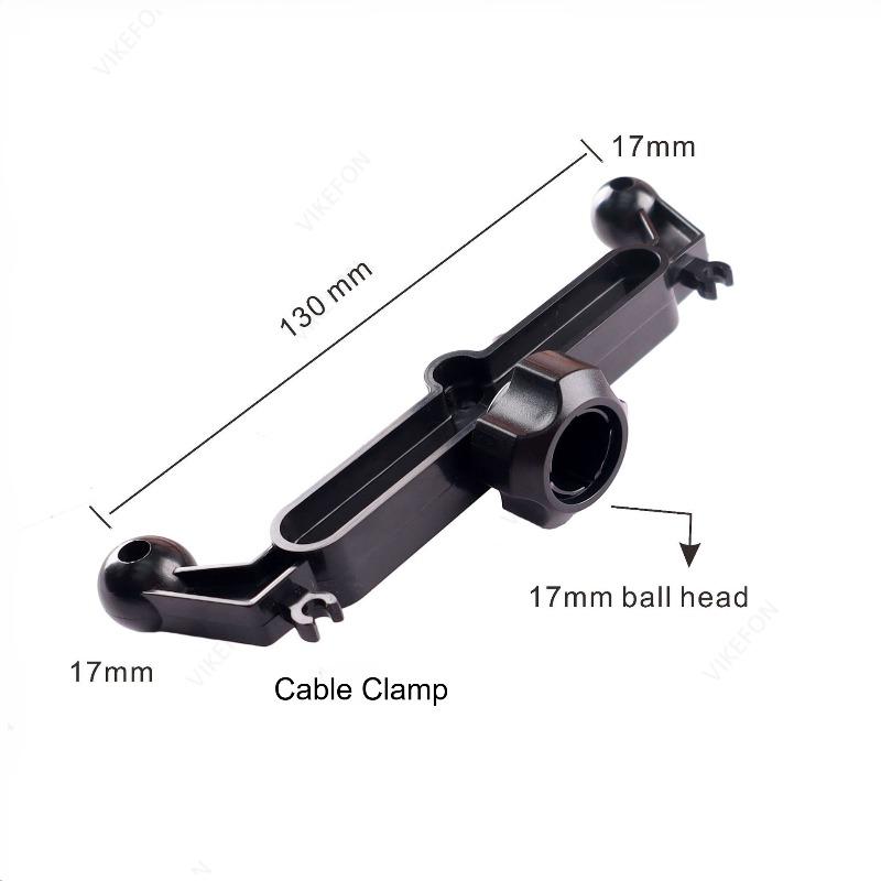 Universel Car Dual 17MM Ball Phone Holder Base Cellphone Bracket Accessories With Cable Clamp For 17mm Ball Stand GPS Support
