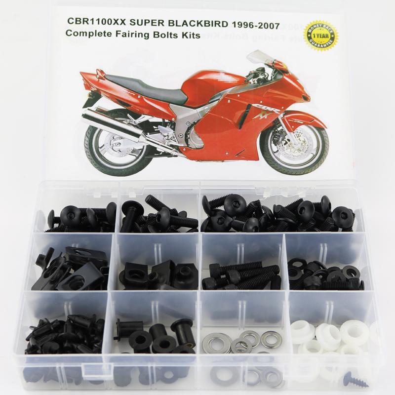 Fit For Honda CBR1100XX 1997-2007 Complete Full Fairing Bolts Kit Motorcycle Covering Complete Fairing Clips Screws Bolts Kit чёрный