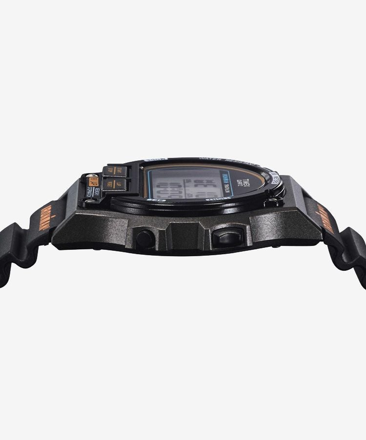 TIMEX TW5M54300 Ironman 8-kruhový OG Digitální hodinky Černý Oranžový Pryskyřičný řemínek Japonská limitovaná edice Autentické