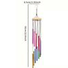 1pc Outdoor Colorful Wind Chimes for Outside with 12 Aluminum Tubes for Garden Patio Balcony and Home Decor