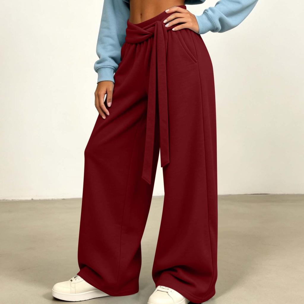 Pantalon de survêtement décontracté ample à jambes larges pour femme, pour un usage quotidien