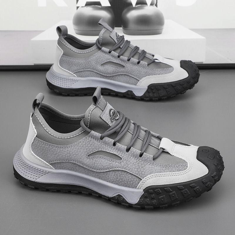 Oulylan Wear-resistant Labor Shoes Outdoor Breathable Anti Odor Work Boots Men Lightweight Non Slip Casual Sneakers 39 To 44