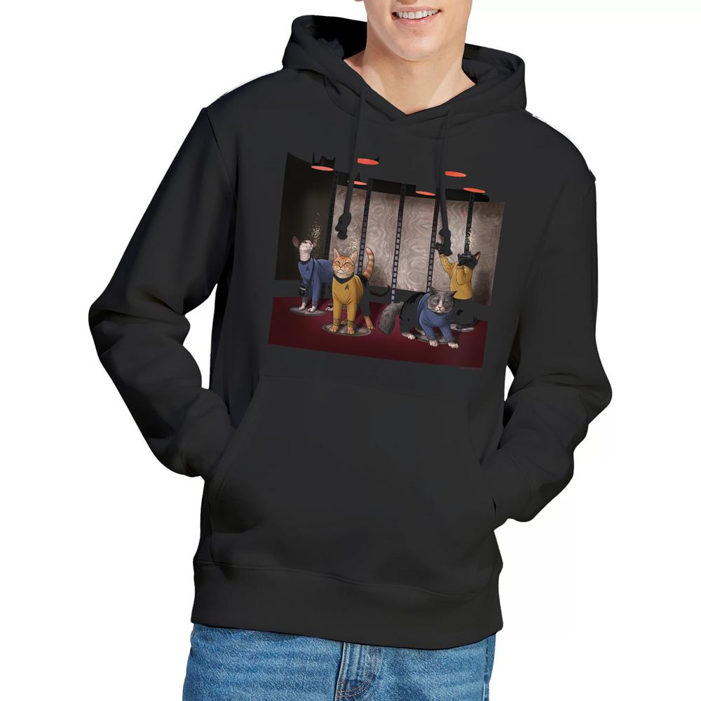 Star Trek Mens Beam Meow Up Hoodie