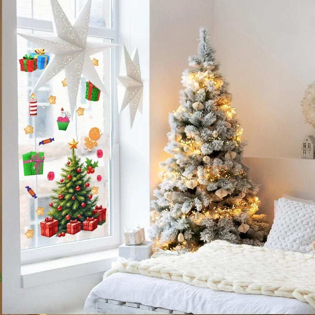 Home Decor Festive ChristmFor As WFor All Stickers MFor Ade From PVC MFor AteriFor Al EFor Asy To Use On WFor Alls Windows