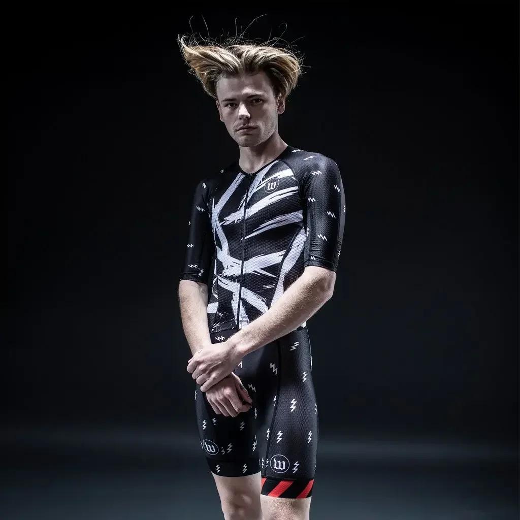 Wattie Ink Men Cycling Skinsuit Bike Mtb Team Jumpsuit Triathlon Suit Ropa Conjunto Ciclismo Hombre Sportswear Race Tights Kit S