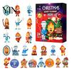 Office Desk Decoration Christmas Advent Calendar 2026, 24-Day Surprise Countdown with 24 Festival Celebration Supplies Acrylic Pendants, Anime Themed