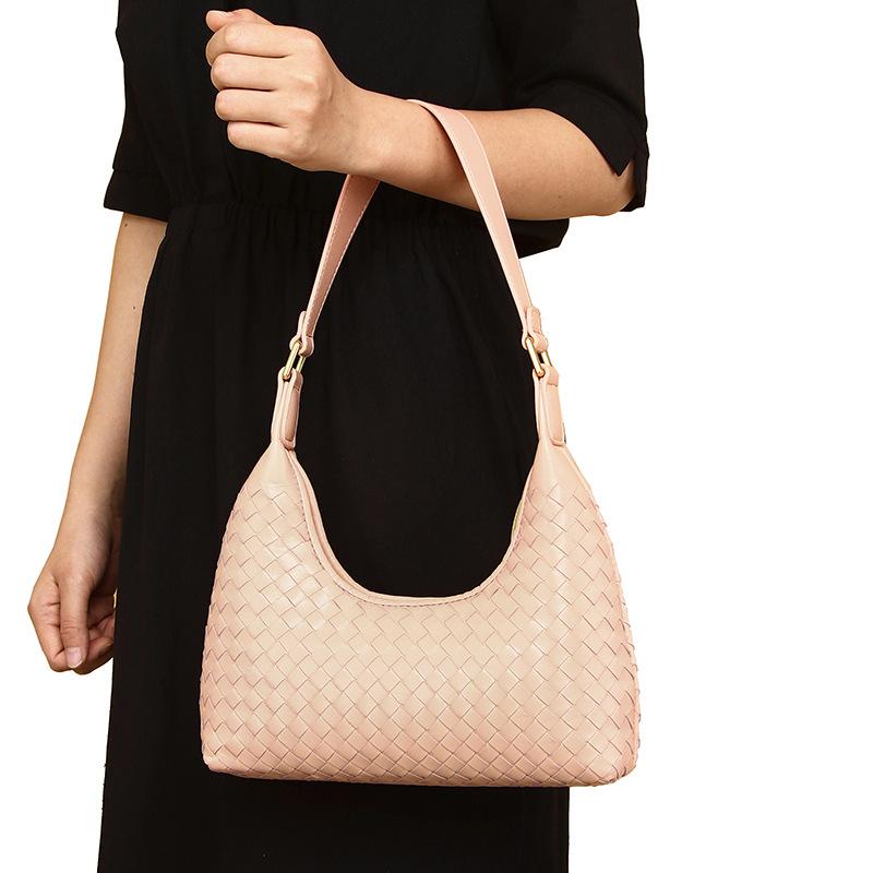 Deri kadın çantaları, yeni koltuk altı çantaları, tek omuz el çantaları, ilk kat koyun derisi, el dokuması dikiş ipi