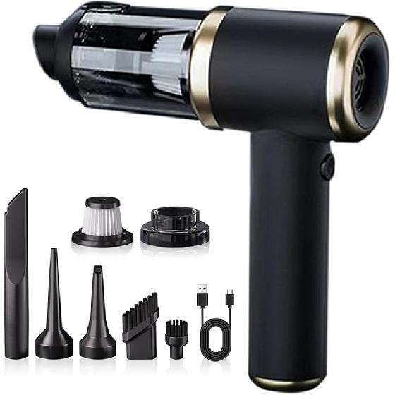 Handheld Car Vacuum Portable Cordless 7500PA, 4 In 1 Handheld Vacuum Cleaner with Multi-Nozzles, Hand Held Rechargeable for Home, Car, Office, Pet