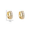 Luxury Female White Zircon Stone Hoop Earrings Elegant Yellow Gold Color Wedding Jewelry For Women