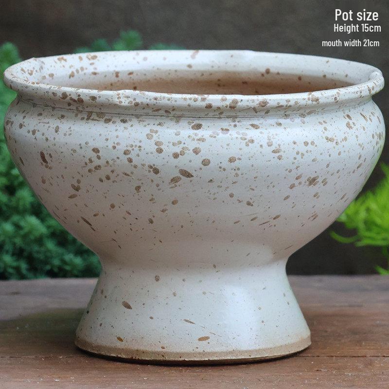 Sonderangebot: Retro Terrakotta Hoher Blumentopf für Sukkulenten oder Rettich