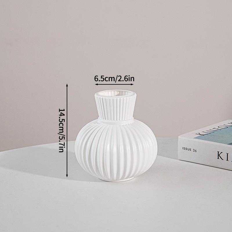 White Vaser Flower Bottle White Frosted Vase Aesthetic Flowerpot Plant Holder Bottle Table Center Decoration Home Decor