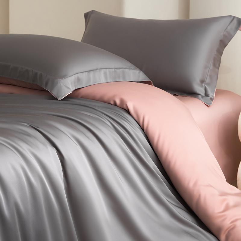 Summer Cooling Tencel Lyocell Ice Silk Bedding Set (4-Piece)