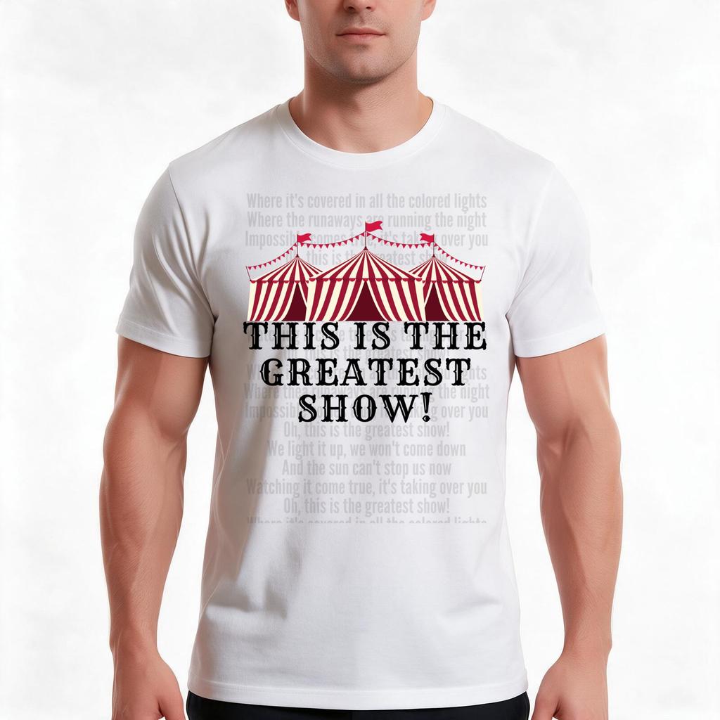 The Greatest Show Tshirt Summer Casual Cotton Tee Oversized Streetwear Tops Vintage Graphic Print Loose Fit Short Sleeve