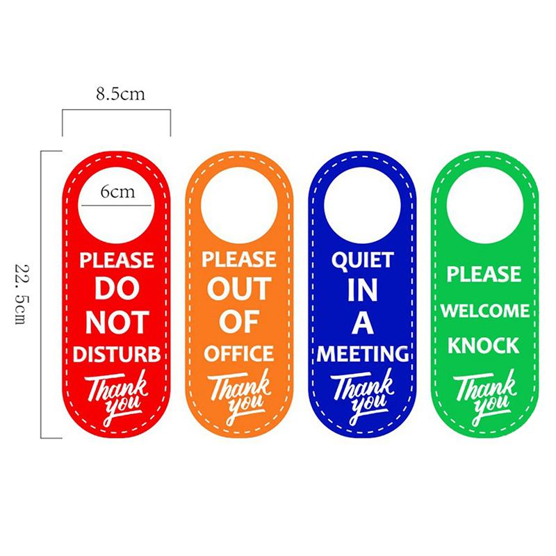 Door Sign Hanger Tags Pu Leather Cleaning Label Do Not Disturb Signs Double-Sided Unique Pattern Convenient Useful Hanging Tag