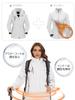 TACVASEN Ski for Fall and Mountain Size L Women's Jacket, Oversized, Multi-functional Hoodie, Comfortable, Fleece-Lined, Climbing, White,