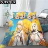 Hot Sale Game Anime Genshin Impact Printed Bedding Set Duvet Covers Pillowcases Comforter Bedding Set Bedclothes Duvet Cover 03