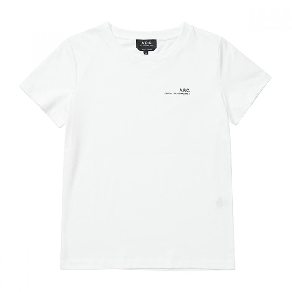 A.p.c Women S ShorT Sleeve T ShirT iTem F26012 Aab whiTe COFBT F26012 AAB WHITE (XS)