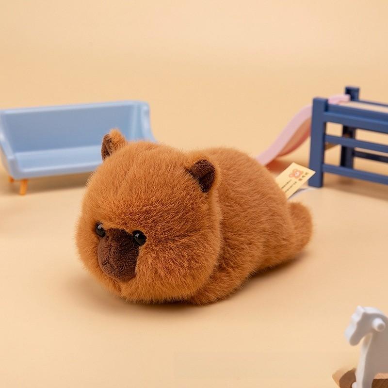Folivora Capybara Animal Plush Desk Companion Toy Room Decor For Kids Play Sleep