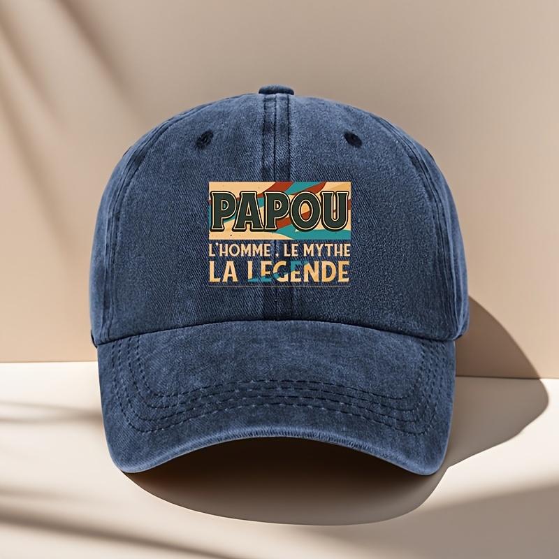 Unisex Adjustable Size Hat with Geometric PAPOU Print Fashion Printed Baseball Cap Retro Dad Hat Outdoor Casual Cap