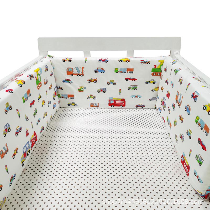 Cotton Baby Anti-Collision Crib Bumper Pad - Removable & Washable, Anti-Pinch Design for Newborns