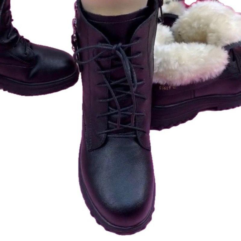 thick-soled Martin boots for women's winter new velvet non-slip warm thick-soled medium tube snow boots for women