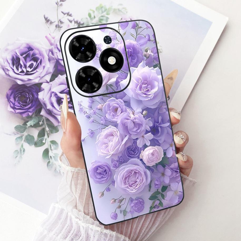 For Tecno Spark Go 2024 Case Spark 20 20C Shockproof Cover Fashion Butterfly TPU Soft Silicone Phone Shell For Tecno Pop 8 Funda