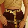 Silver Ethnic Style Belt Traditional Dance Dress Belt Chains Metal Waist Chain  Party Decoration