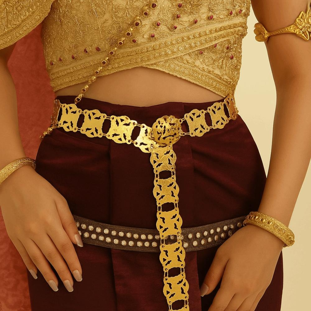 Silver Ethnic Style Belt Traditional Dance Dress Belt Chains Metal Waist Chain Party Decoration