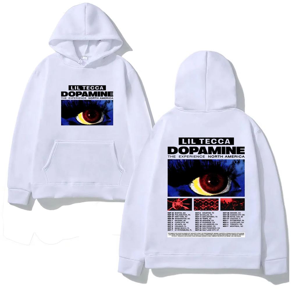 Lil Tecca DOPAMINE Tour2025 Hoodies Graphic Printing Harajuku Kawaii Sweatshirt with Hooded Clothing Sudaderas Cartoon Hoody