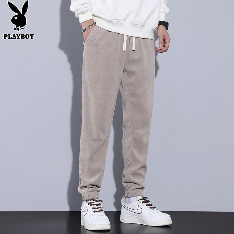 PLAYBOY Men's Corduroy Jogger Pants