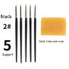 5pcs Art Silicone Brush Diy Nail Tools Color Shapers Paint Brushes Clay Sculpture Shaping Modeling Rubber Tip Artists Supplies