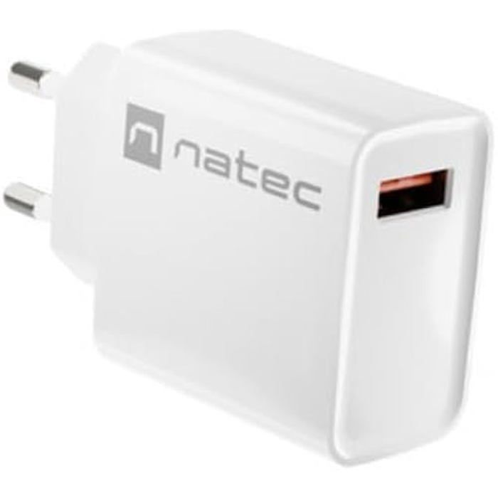 Nabíječka - NATEC - RIBERA - 18W - 1XUSB-A - QC3.0 - Bílá