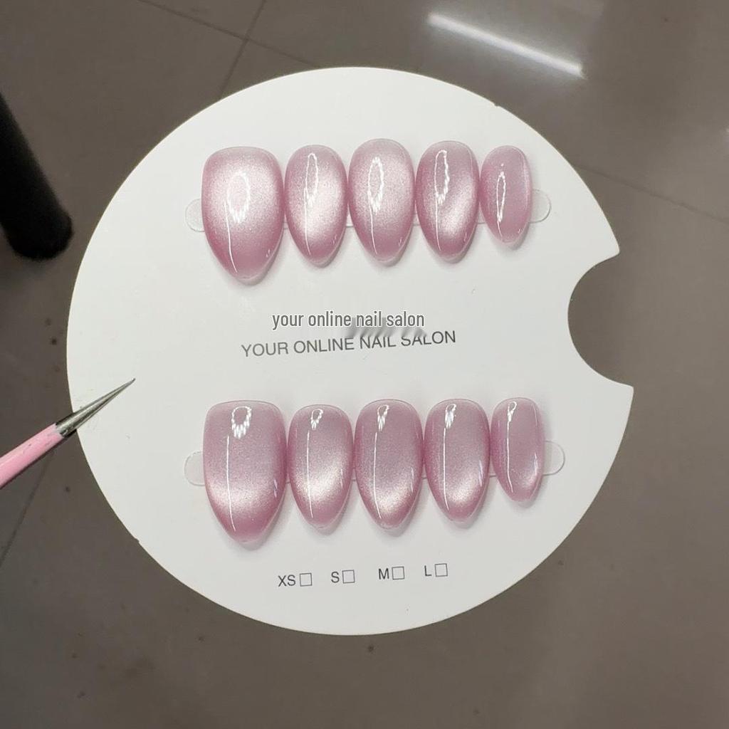 Handgefertigte Katzenaugen-Glasperlen-Nagelkunst-Kollektion: Abnehmbare tragbare Nagelspitzen