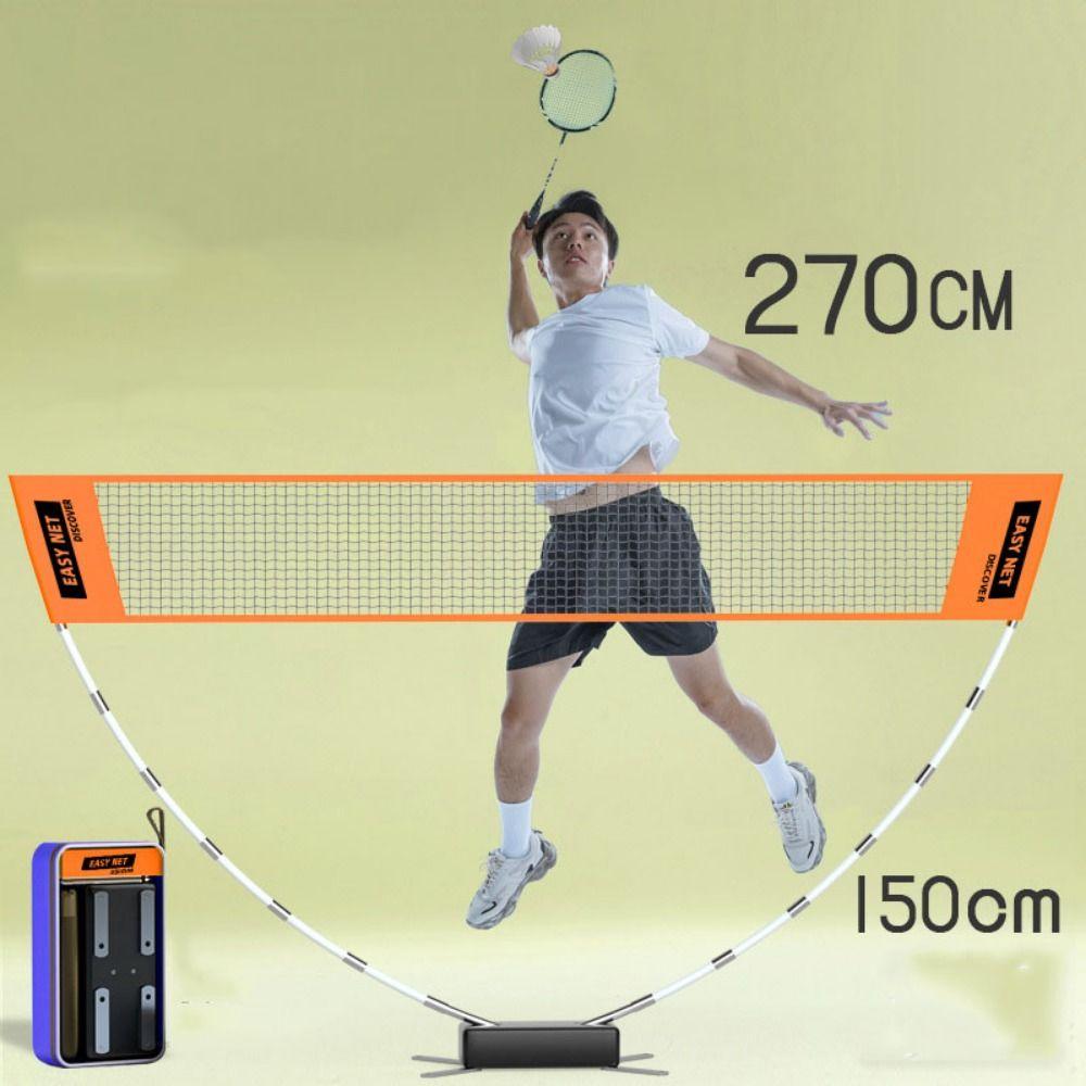 Easy Setup Badminton Net Height Adjustable Badminton Mobile Grid Structure  Outdoor