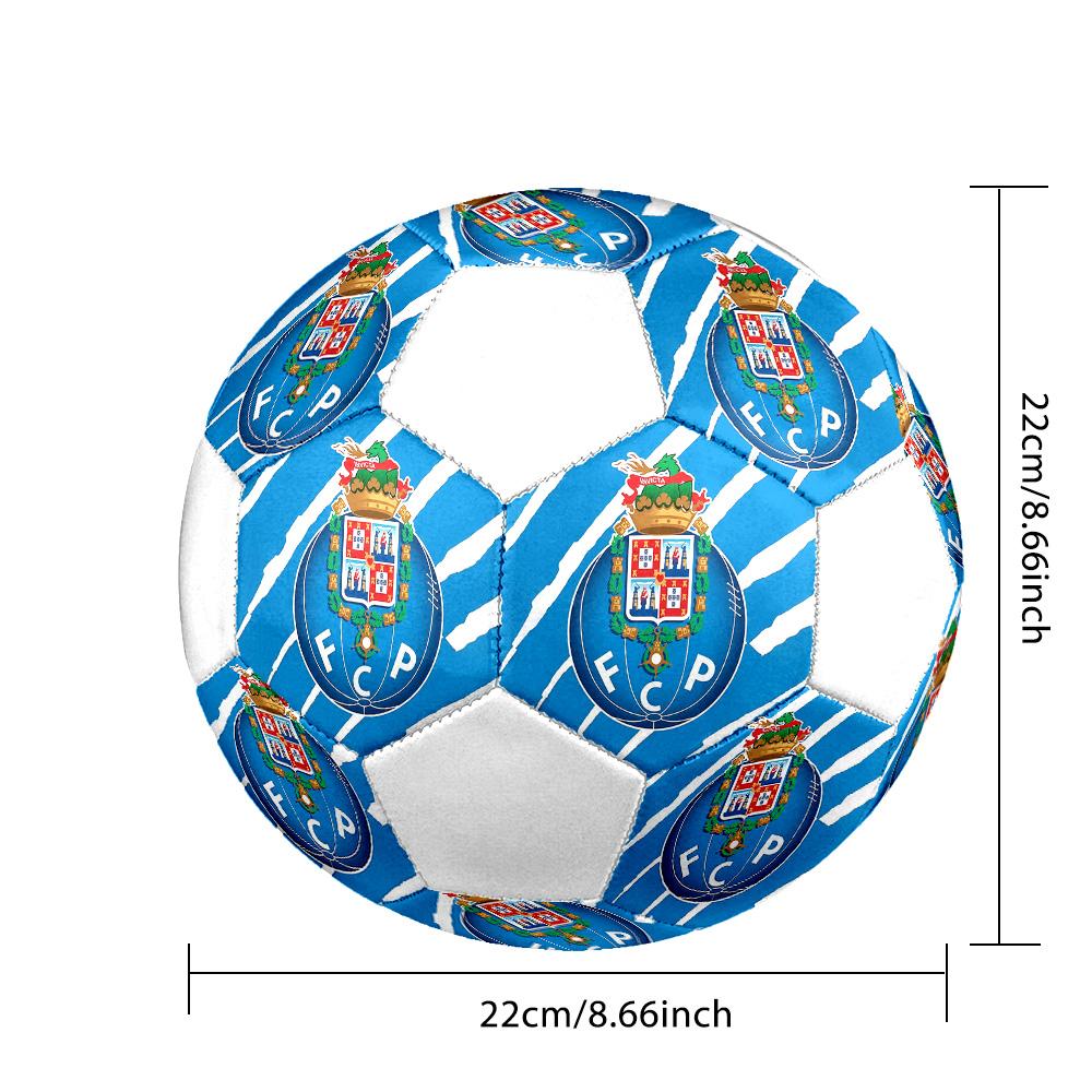 1PC FC Porto football size 5 soccer ball PrahaIndoor Soccer Ball Colorful All Ages Machine Stitched PVC Competition Ready Durable High-Bounce