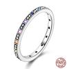 Anelli Nuziali Autentici in Zircone Arcobaleno per Donna100 Rame Cerchio Lucciola Margherita StellaLuna Cuore Rosa Anello Dito Gioielli