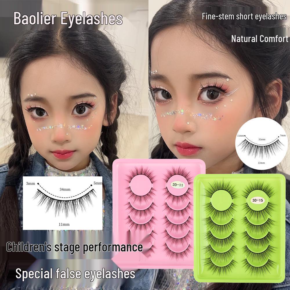 Children's Natural False Eyelashes for Stage Makeup and Latin Dance