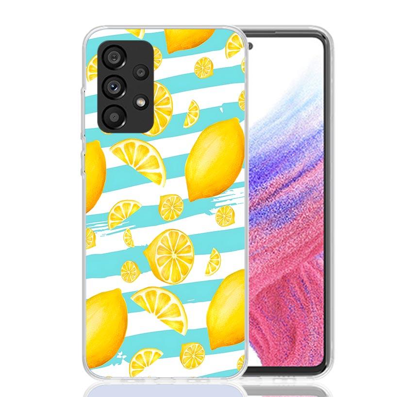 Summer Fruits Lemon Phone Case For Samsung Galaxy A17 A16 A14 A15 A13 A57 A56 A54 A55 A53 A37 A36 A34 A35 A33 A26 A24 A25 A23 Ga
