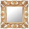 Mirror Hand Carved Brown 50x50 cm Solid Mango Wood