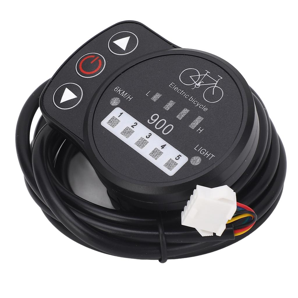 36V 48V Electric Bike LED Meter Speed Battery Power Headlight Switch Display Panel for KT Controller Ordinary Joints