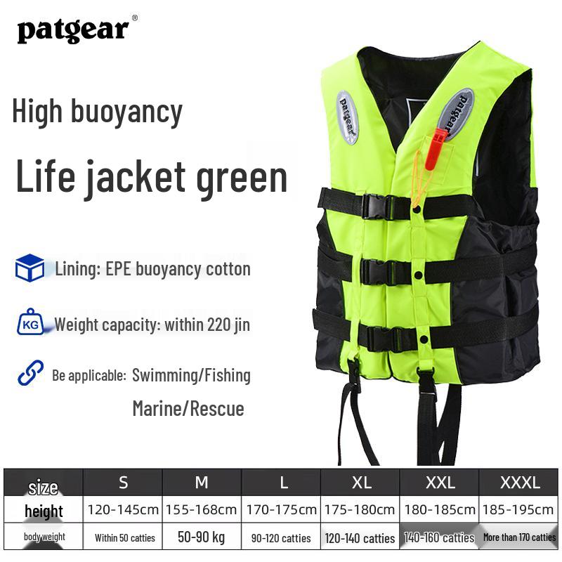 High Buoyancy Life Jacket for Children and Adults - Ideal for Fishing, Rowing, Swimming, and Flood Control