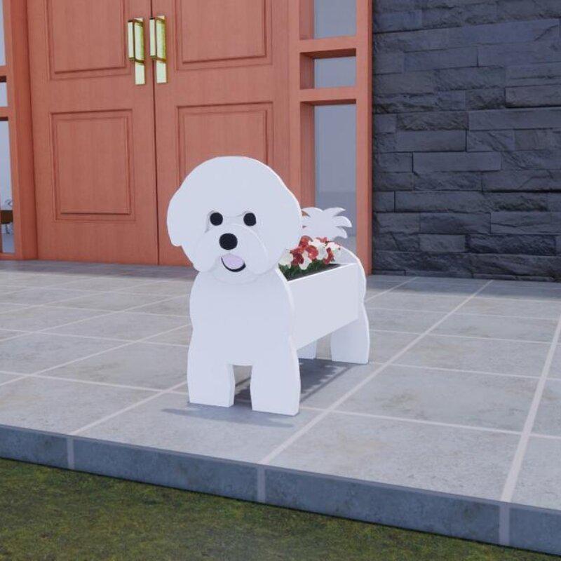 Garden Art Dog and Cat Flower Pot Set