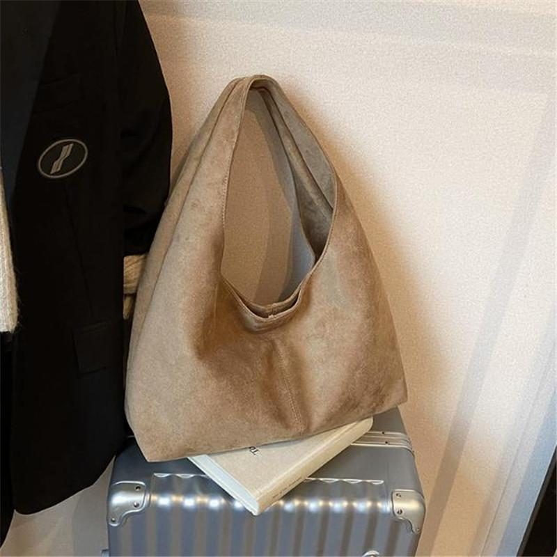 Soft Faux Suede Handbags Shoulder Bags, Large Capacity Tote Bags, Timeless Elegance Meets Everyday Comfort for Effortless Style